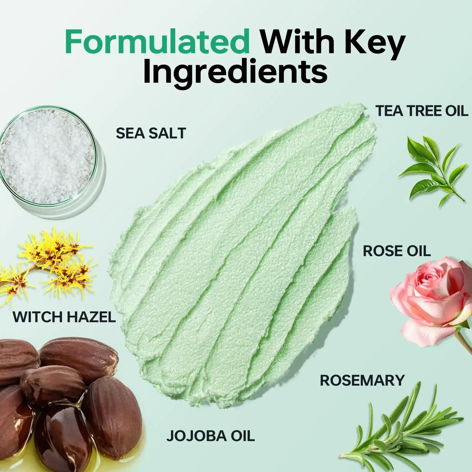 Scalp Scrub, Rosemary Tea Tree Exfoliator Shampoo