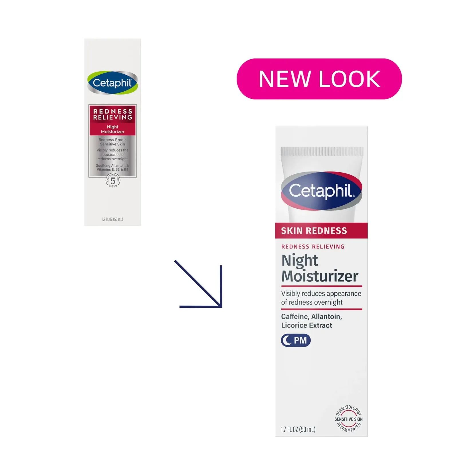 Night Cream, Redness Relieving Moisturizer for Face, 1.7 fl oz