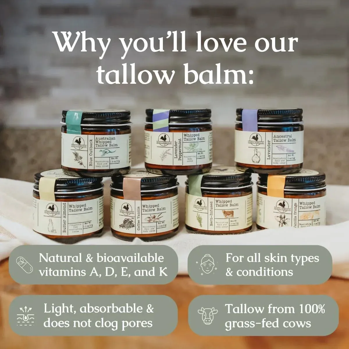 : Handmade Whipped Tallow Balm (Coffee Vanilla)
