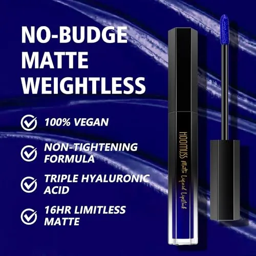 Blue Lipstick Long Lasting, Matte Liquid Lipsticks for Women