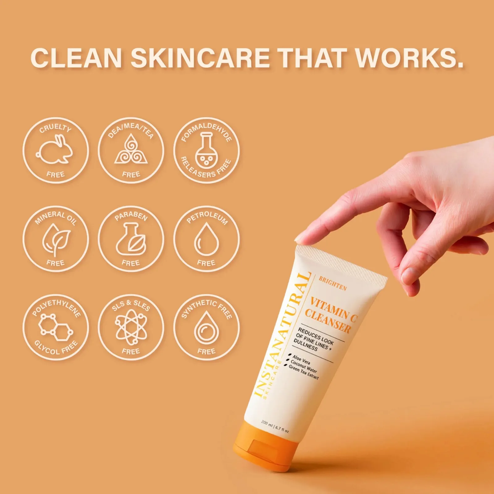 Vitamin C Cleanser with Coconut Water and Aloe Vera, 6.7 FL Oz
