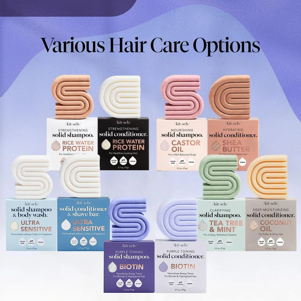Purple Shampoo & Conditioner Bar Set