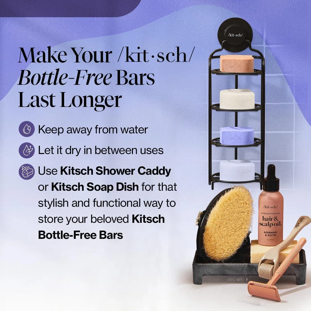 Purple Shampoo & Conditioner Bar Set