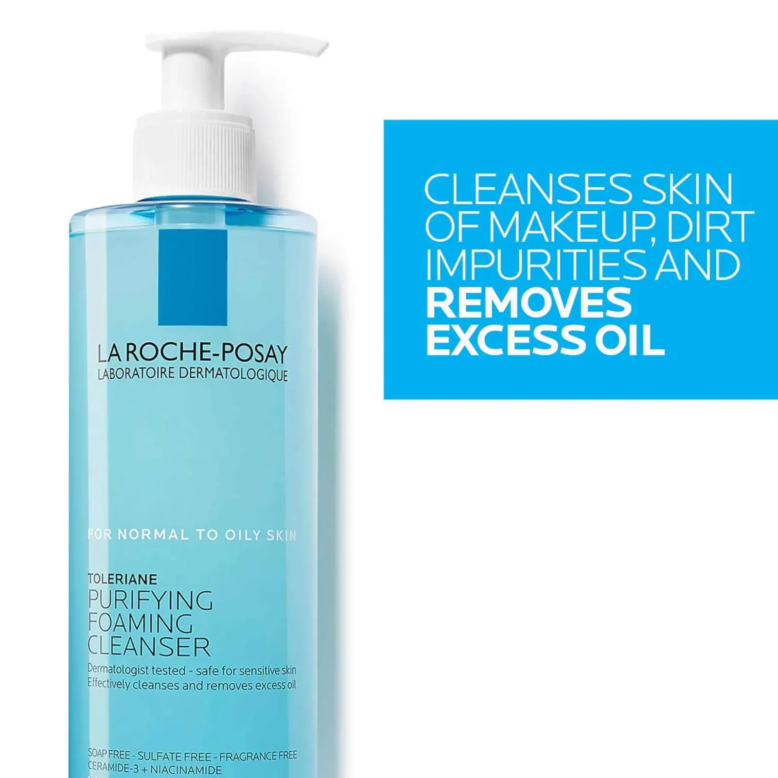 Toleriane Purifying Foaming Facial Cleanser, Oil Free Face Wash