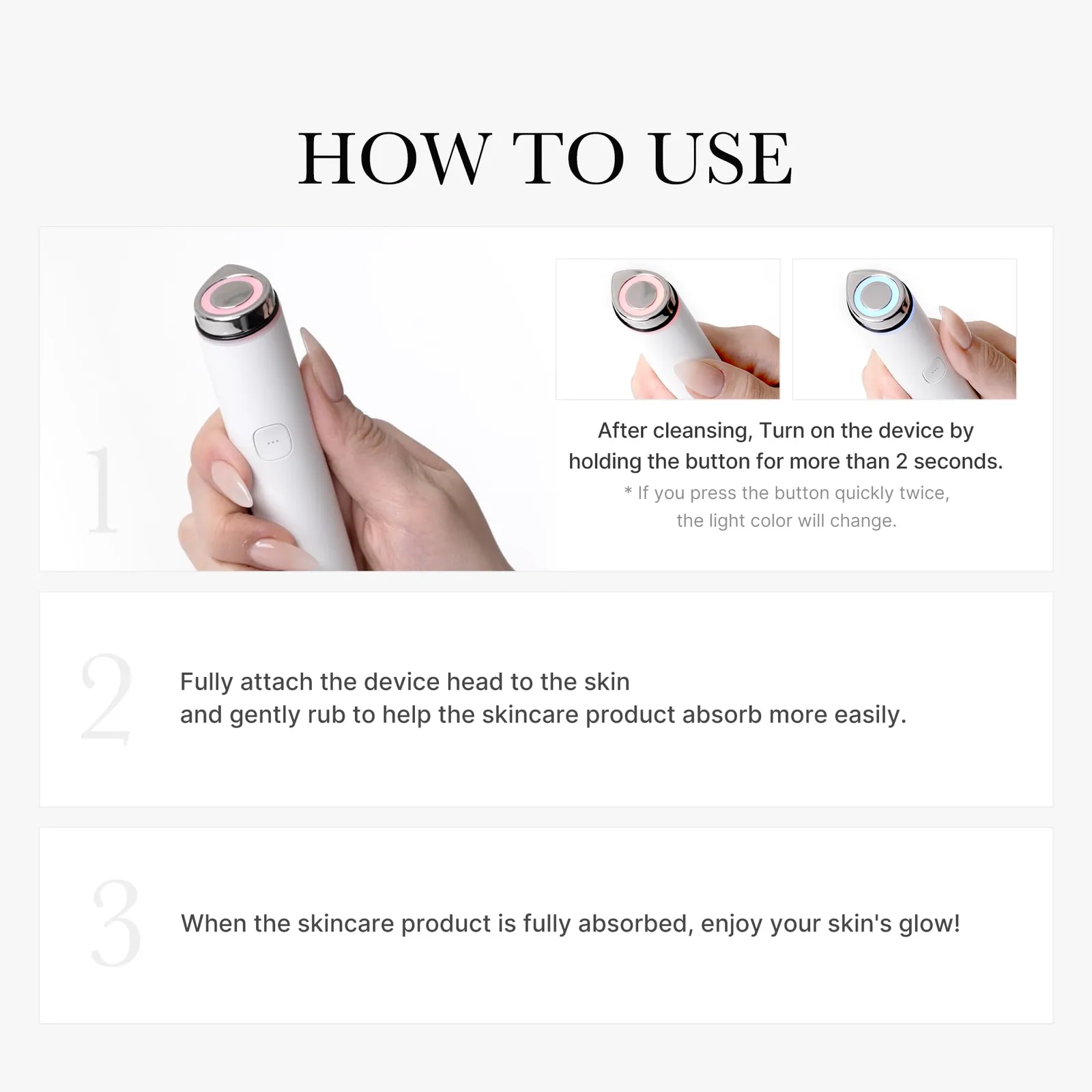 Mini Booster Pro White Facial Device