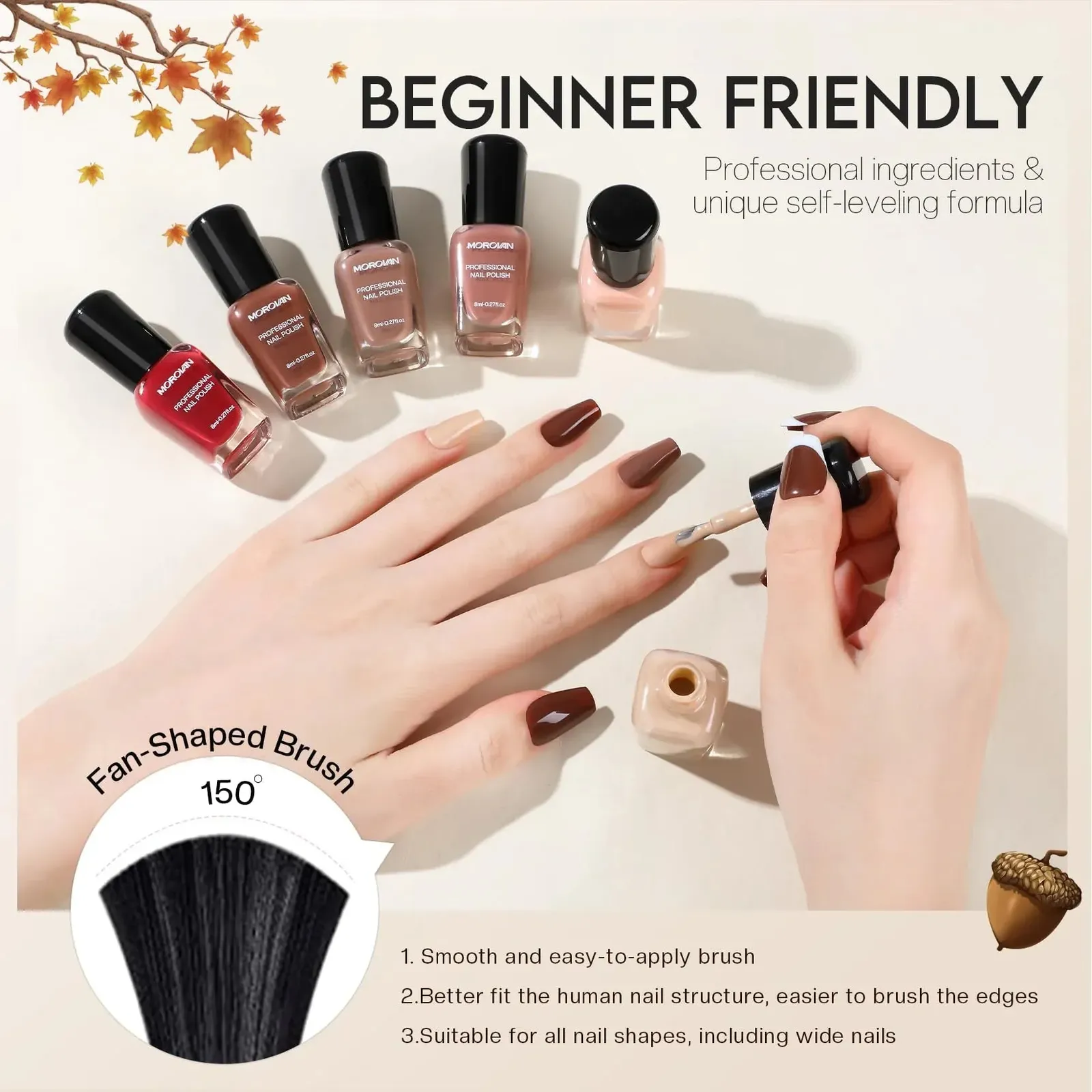 Nail Polish Set: Winter Nude Dark Chocolate