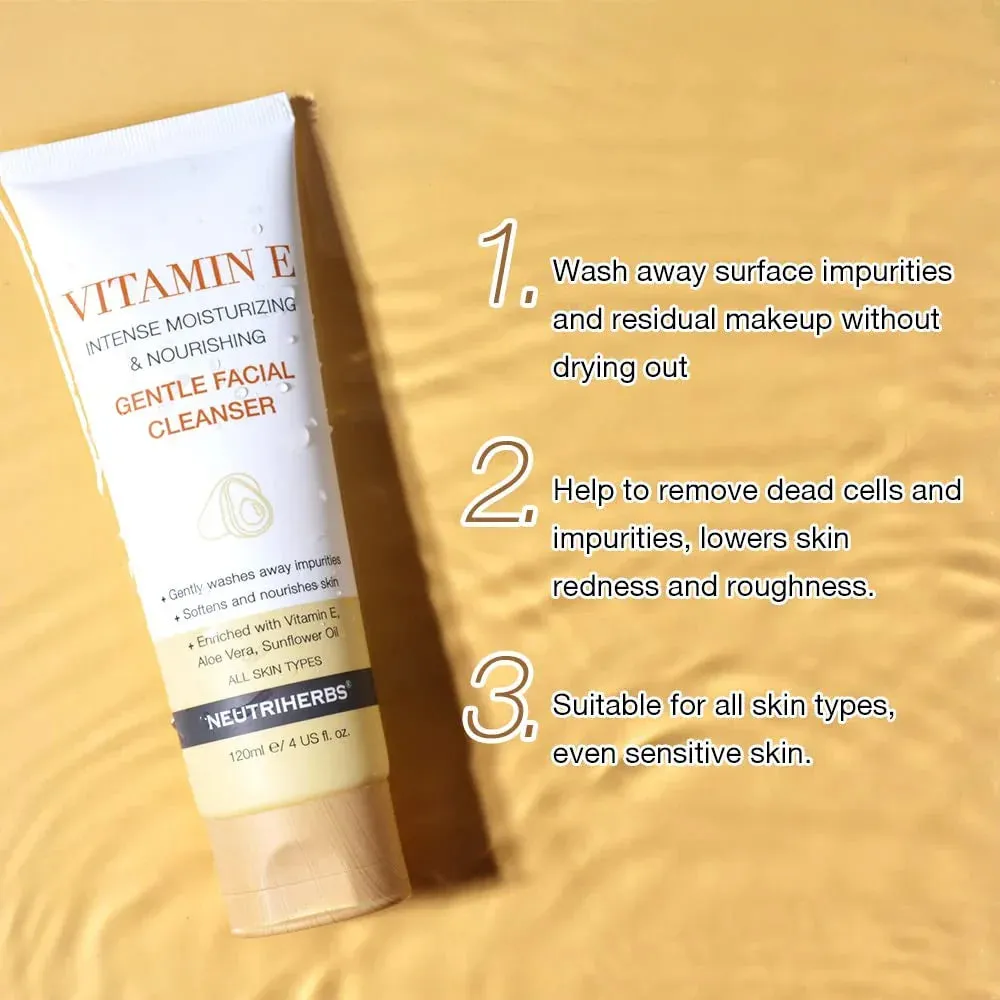 Face Cleanser with Vitamin E All Skin Types, 4 fl.oz