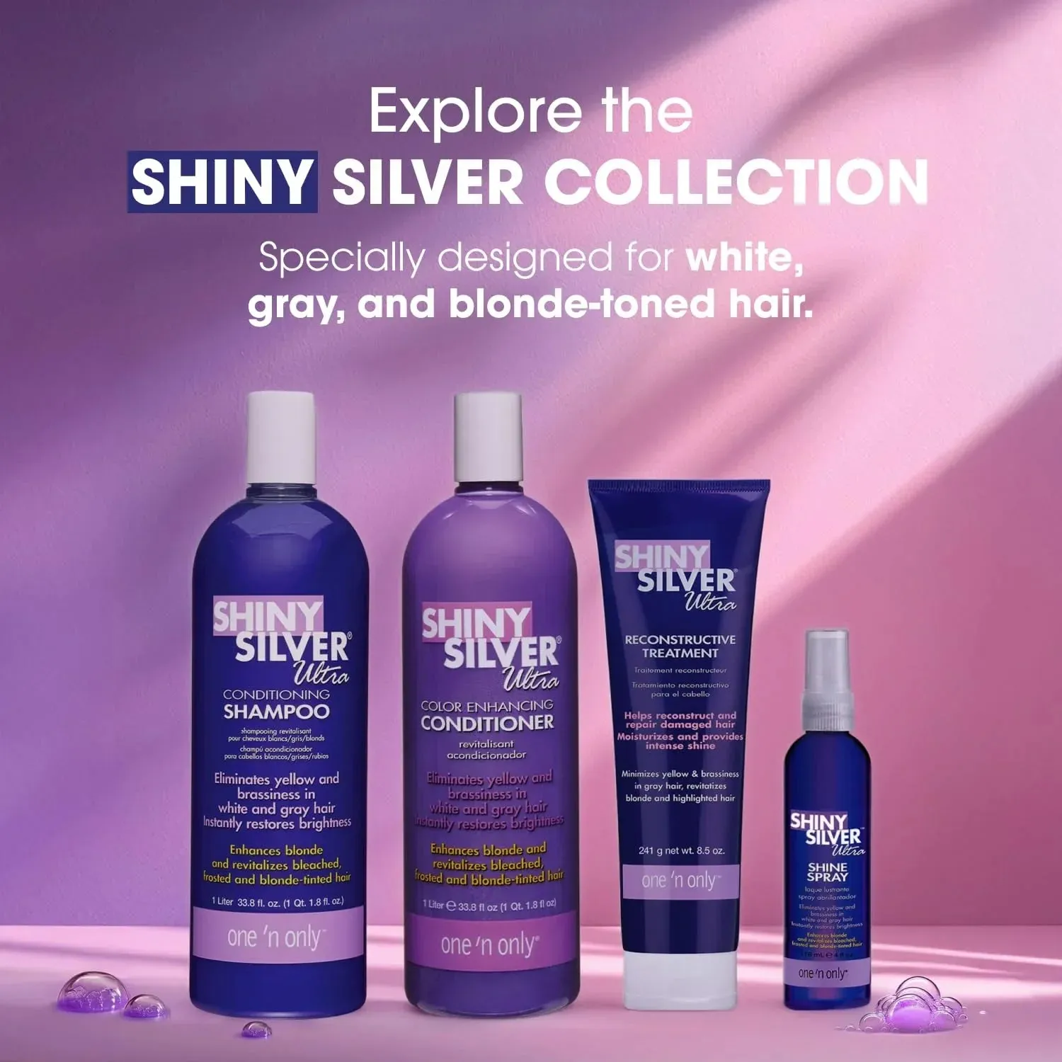 Shiny Silver Purple Shampoo