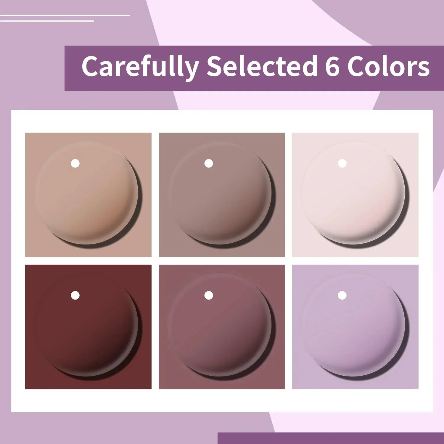 10ml Nude Pink Nail Polish Set 6 Colors Brown Red Purple