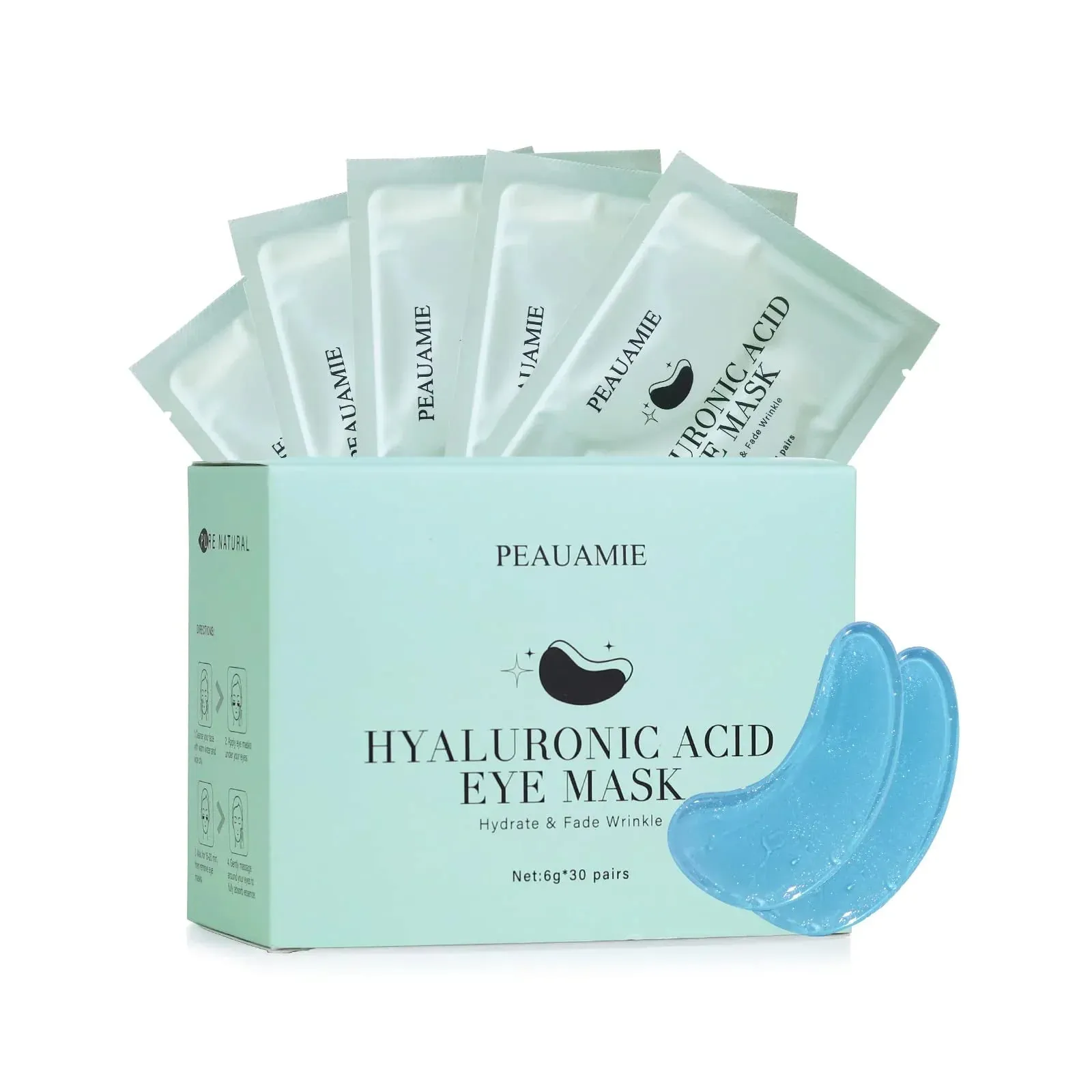 Under Eye Patches Hyaluronic Acid Eye Mask 30 Pairs