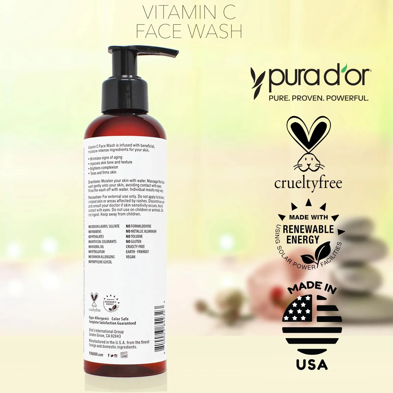 8 Oz Vitamin C Face Wash - All Skin Types