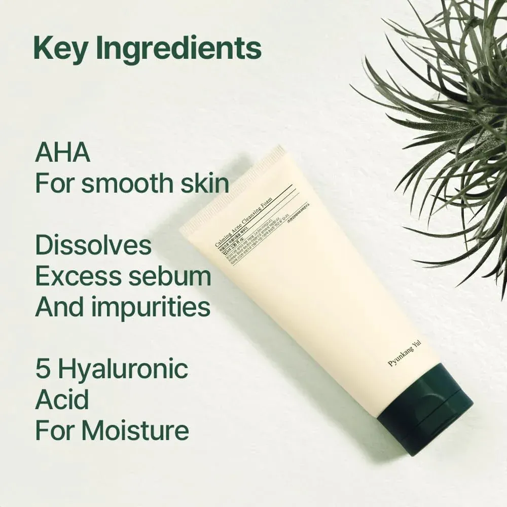 PKY Calming Cleansing Foam with Cica, Tea Tree Extract 3.38 Fl.oz