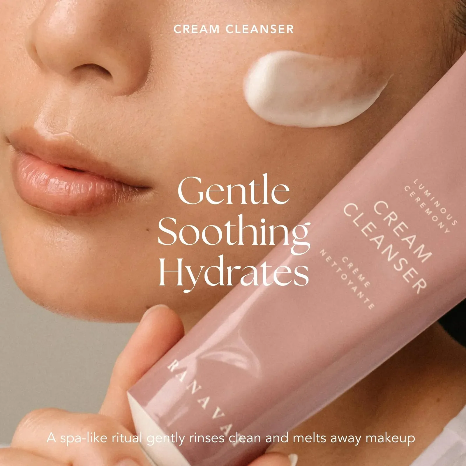Cream Cleanser - Daily Facial Cleanser Doubles as Waterproof Eye Makeup Remover