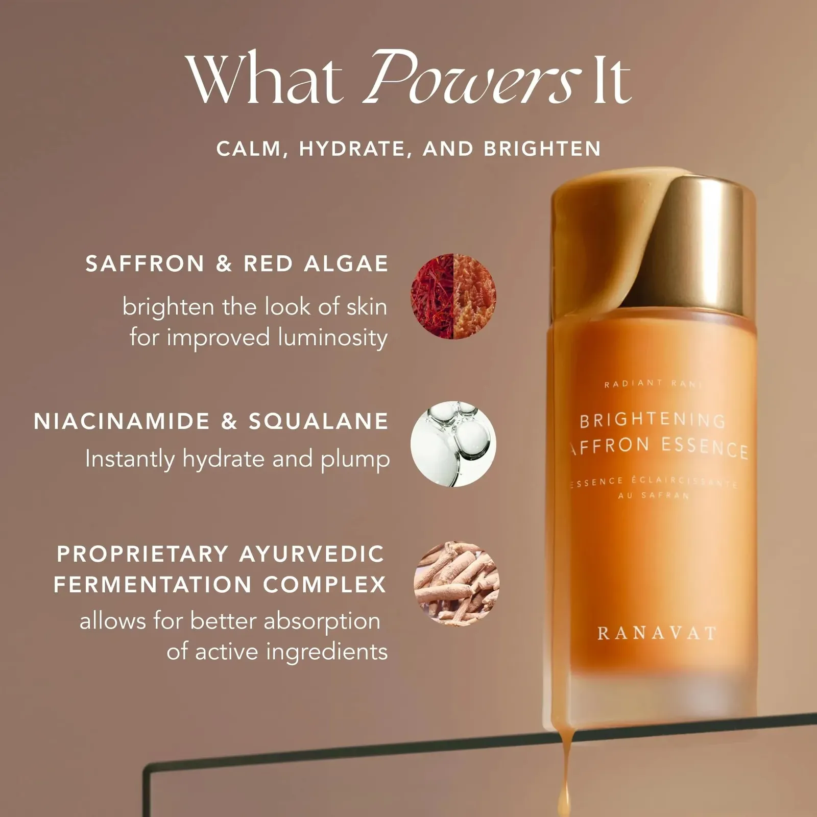 Radiant Rani Brightening Saffron Facial Essence - Hydrating Milk Toner