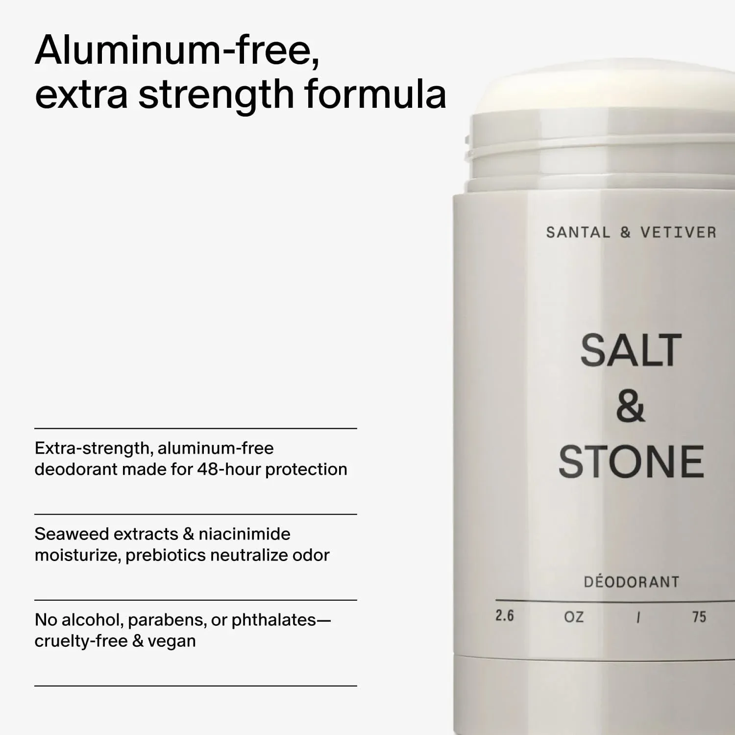 Aluminum Free Deodorant - Santal & Vetiver