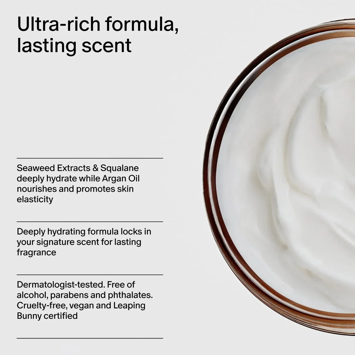 Body Cream – Santal & Vetiver with Seaweed Extracts, Spirulina & Squalane (6.7 fl oz)
