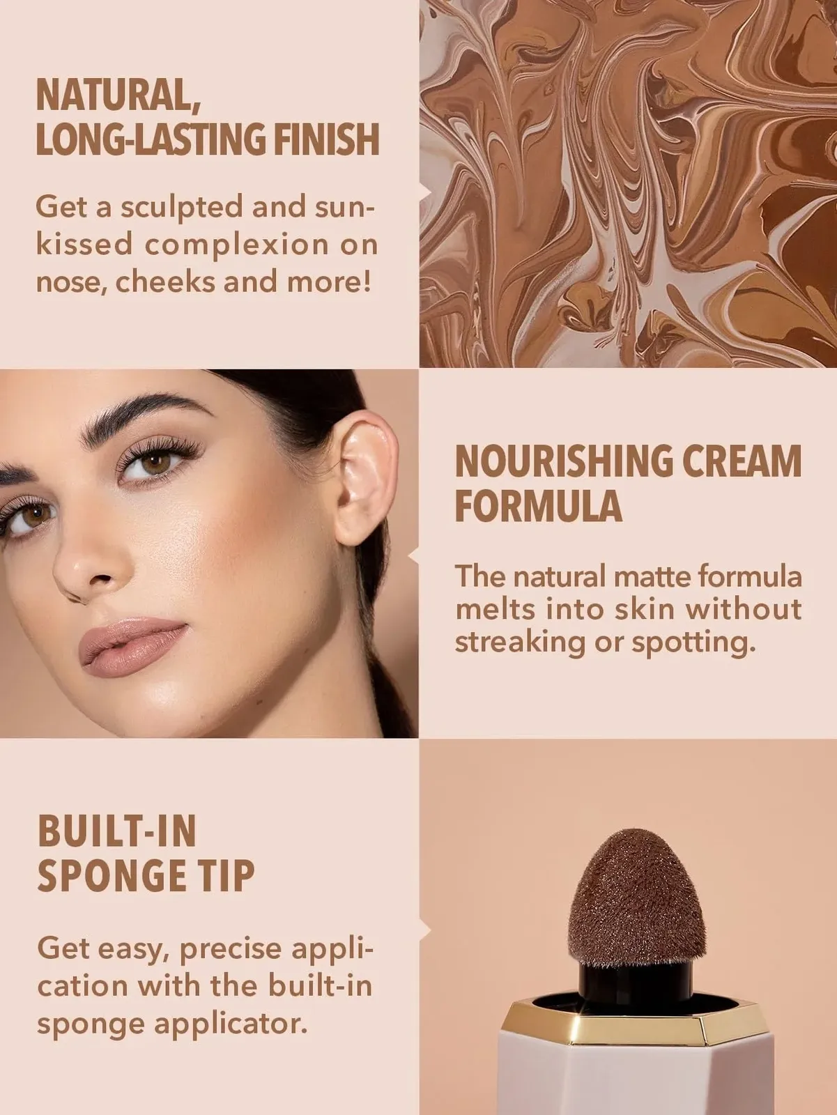 Liquid Contour Stick Cream Bronzer Makeup-Warm Honey