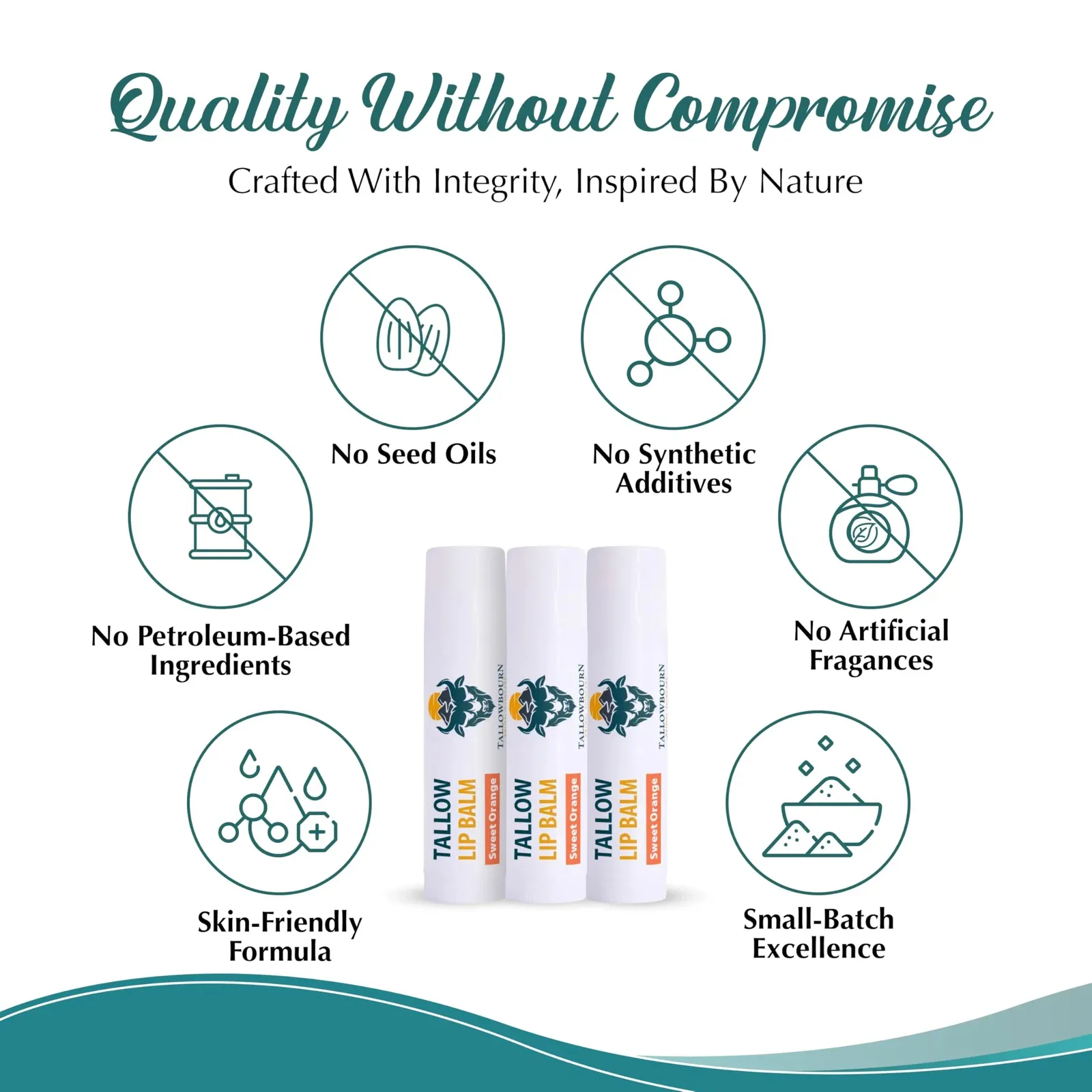 Moisturizing Tallow Lip Balm Peppermint – 3-Pack