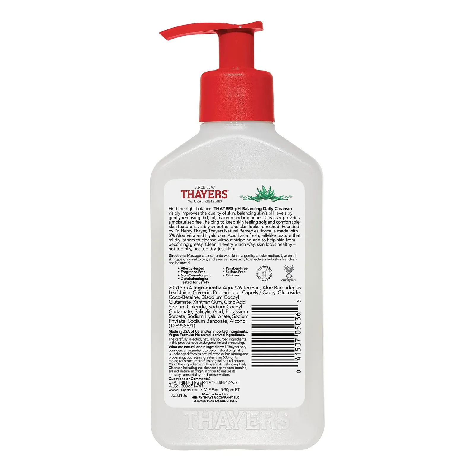 pH Balancing Daily Cleanser, Face Wash with Aloe Vera
