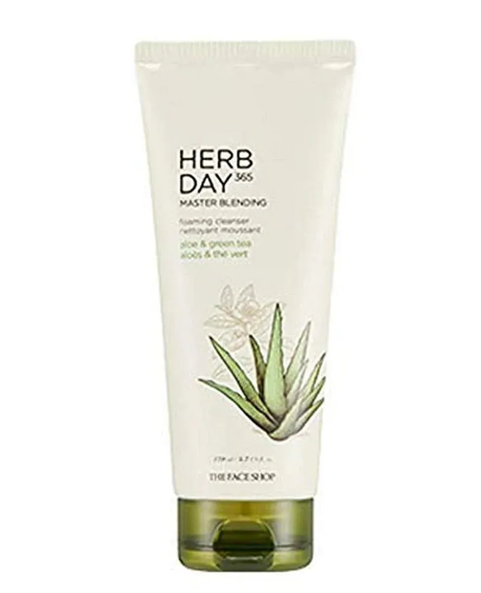 Herb Day 365 Master Blending Cleansing Foam Aloe & Green Tea Facial Cleanser