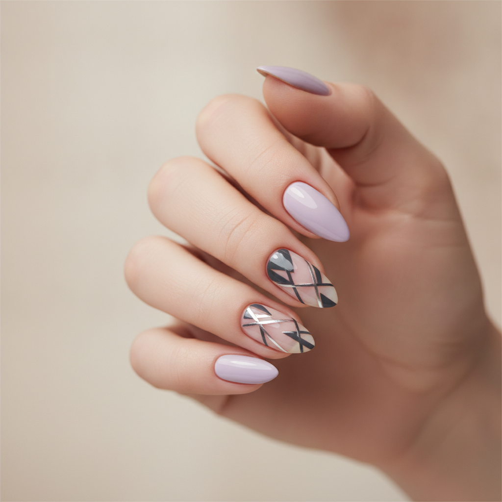 Solid color with negative-space accents