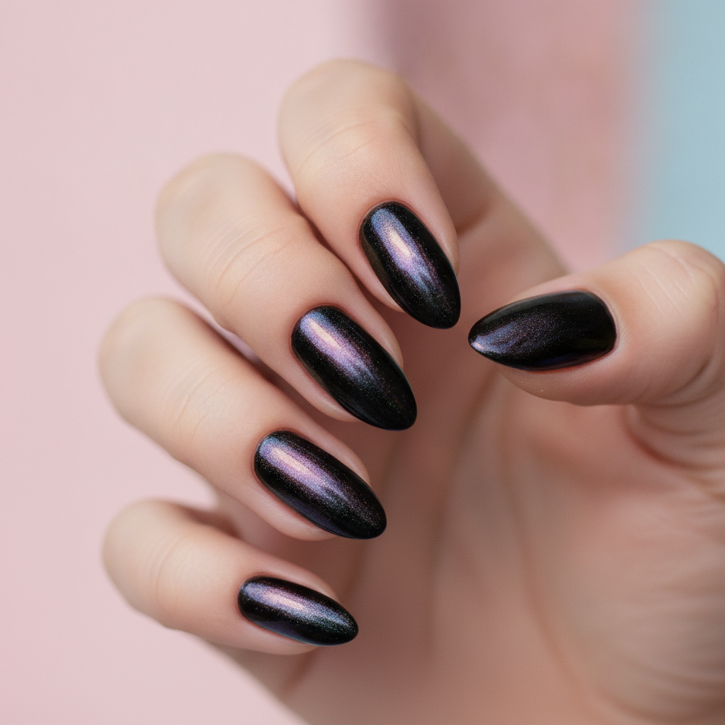 Aurora powder over black