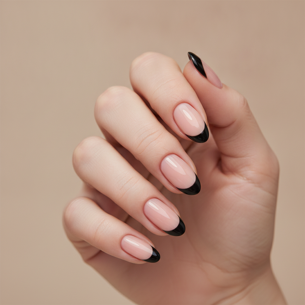 Black French tips