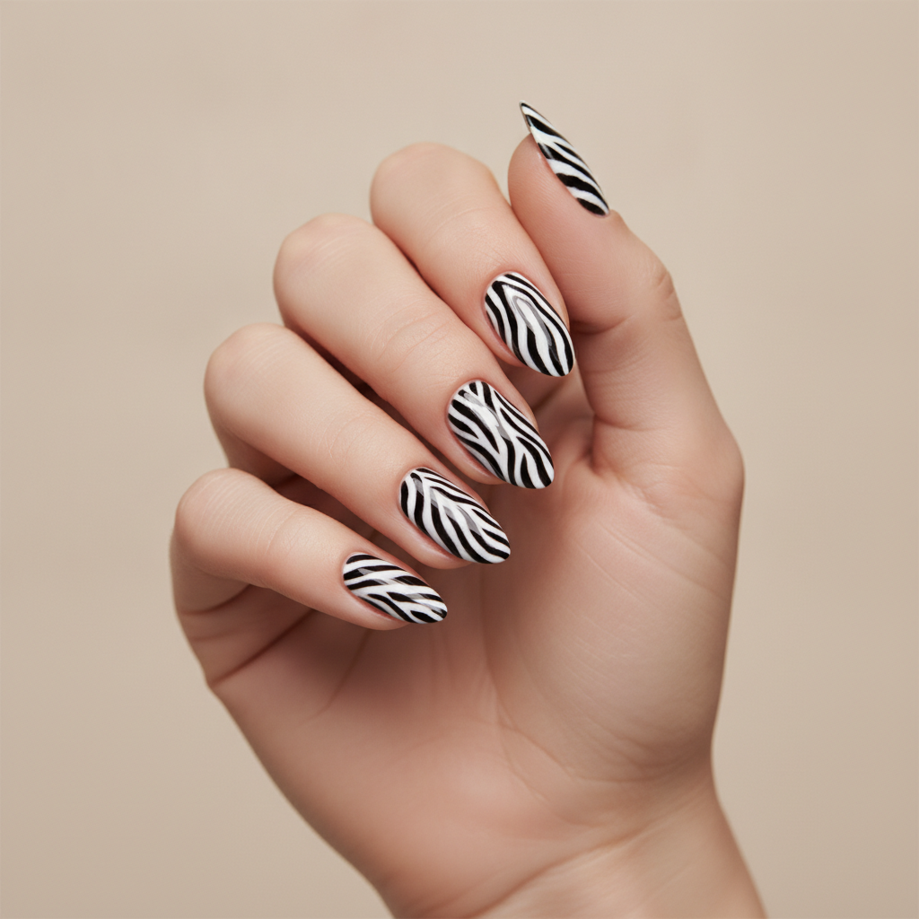 Black-and-white zebra stripes