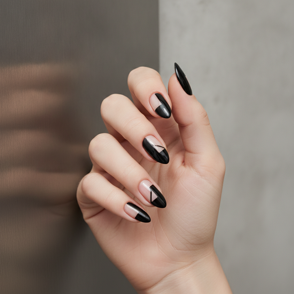 Negative-space black geometry