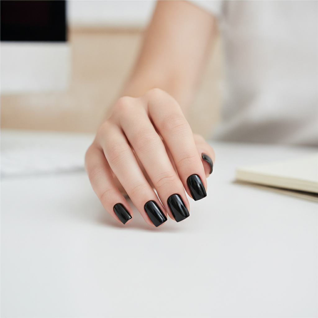 Short square everyday black