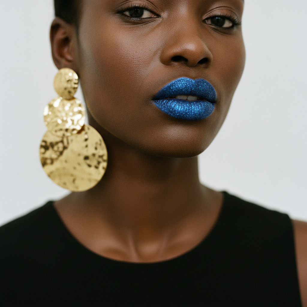 Glitter cobalt + black dress