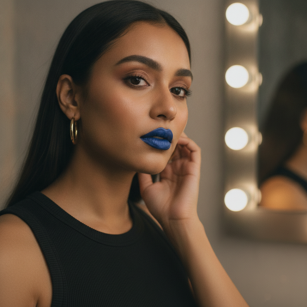Denim lip before a night out