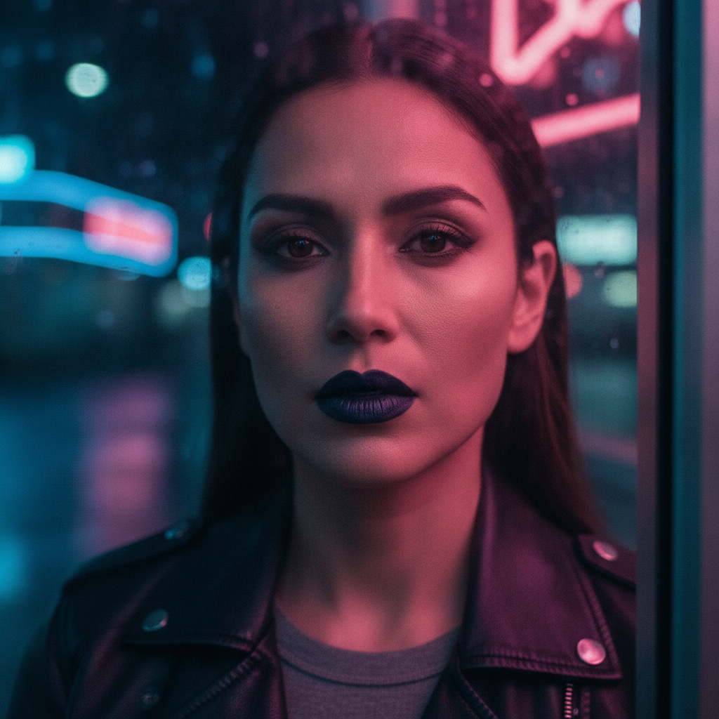 Navy matte + late-night diner