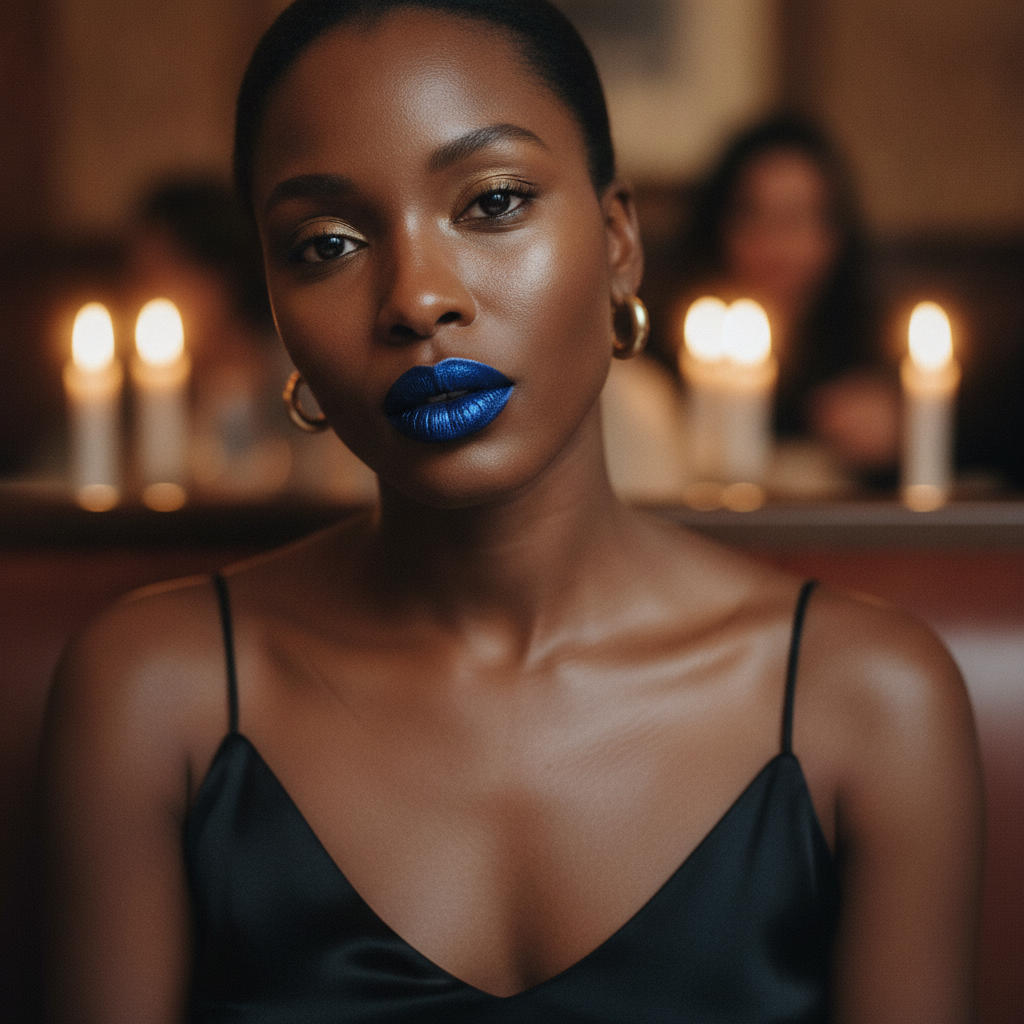 Sapphire metallic + slip dress