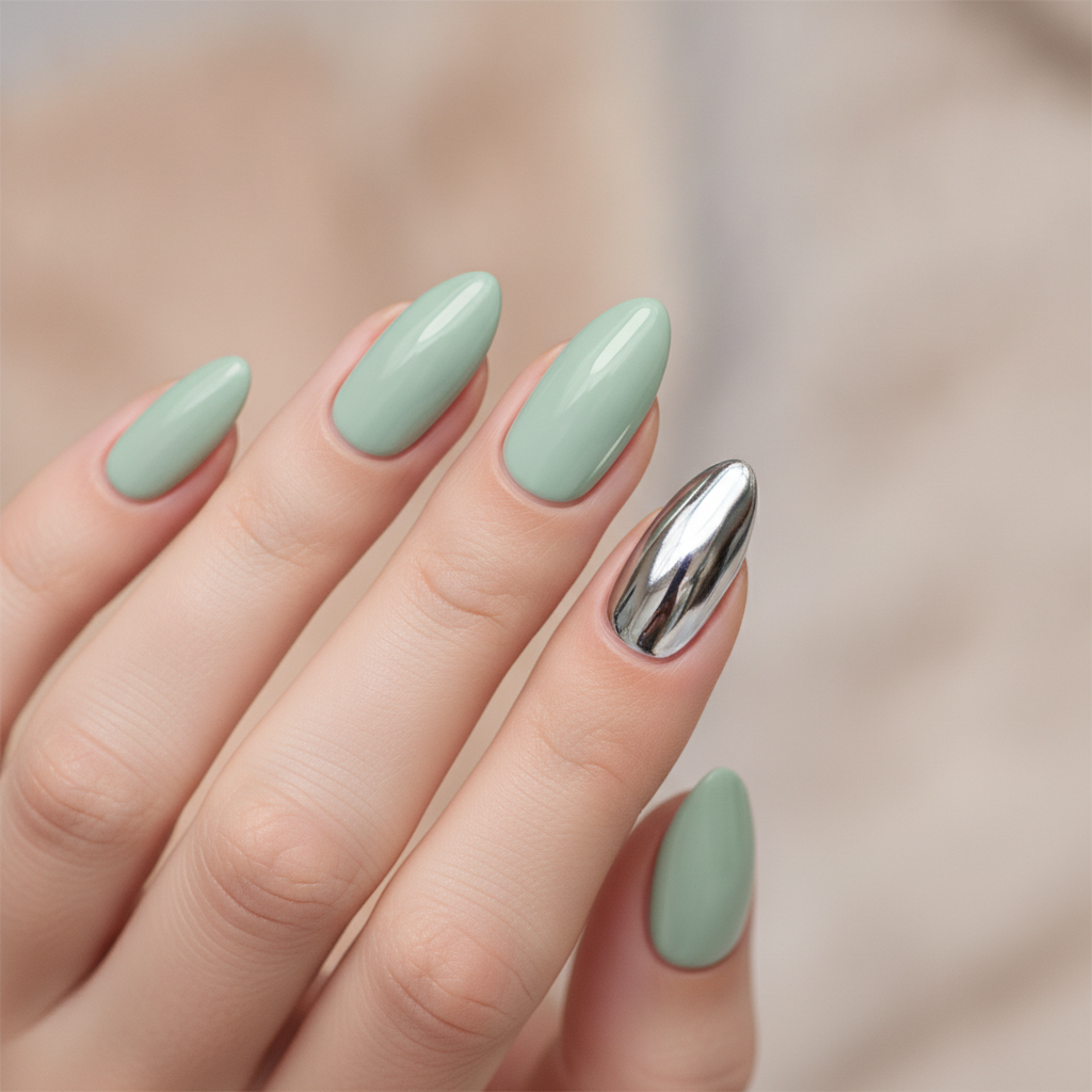 Mint with chrome accents