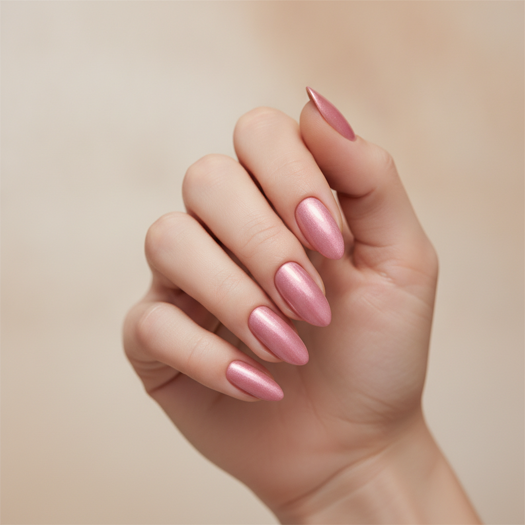 Soft pink with chrome flash