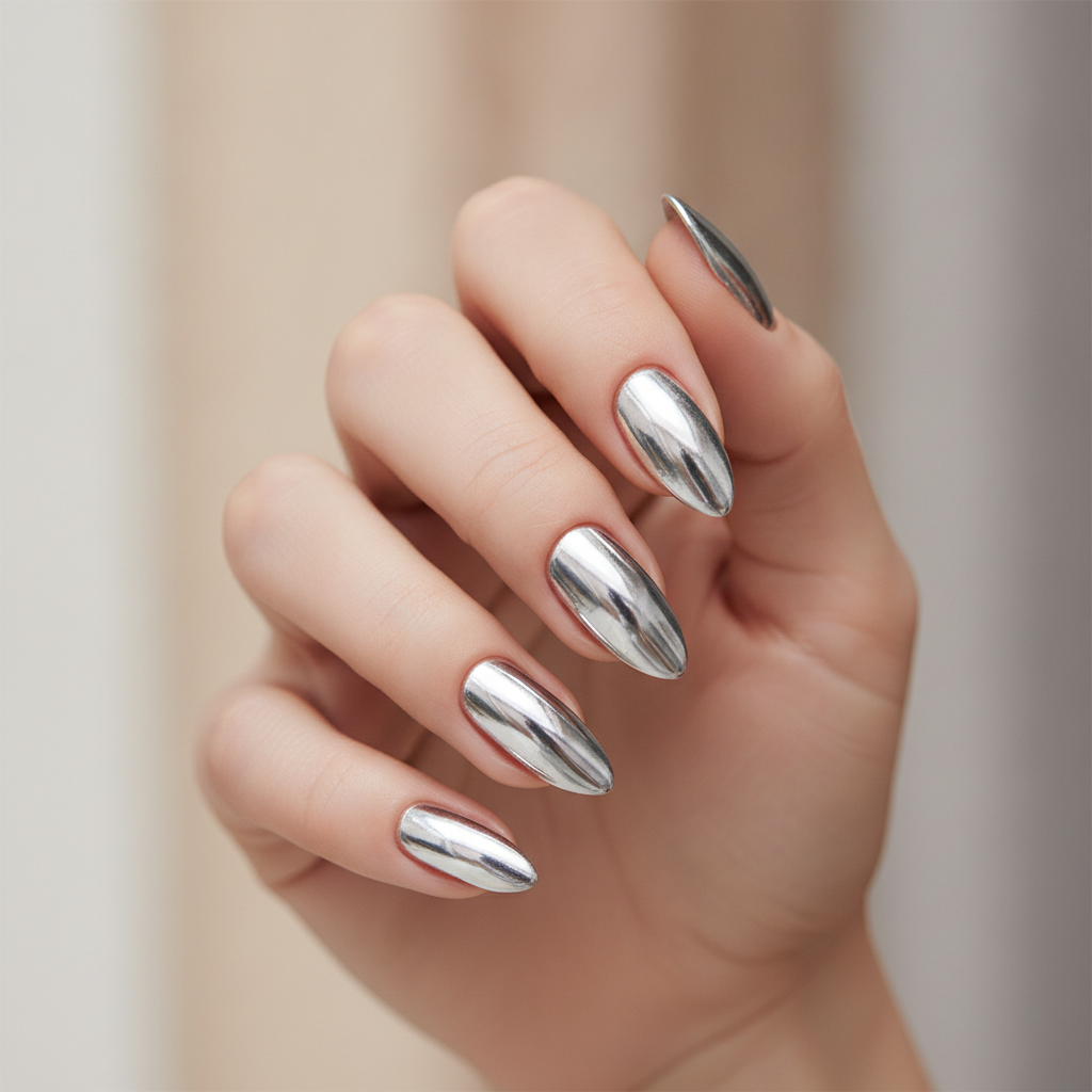 Full silver chrome mirror