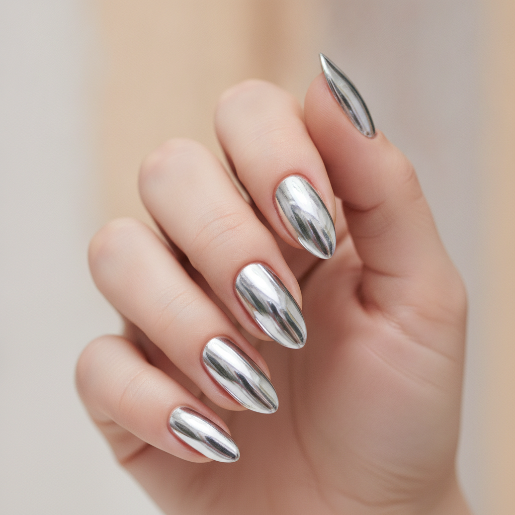 Milky white chrome mirror