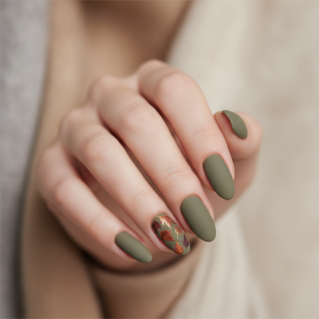 Matte muted olive
