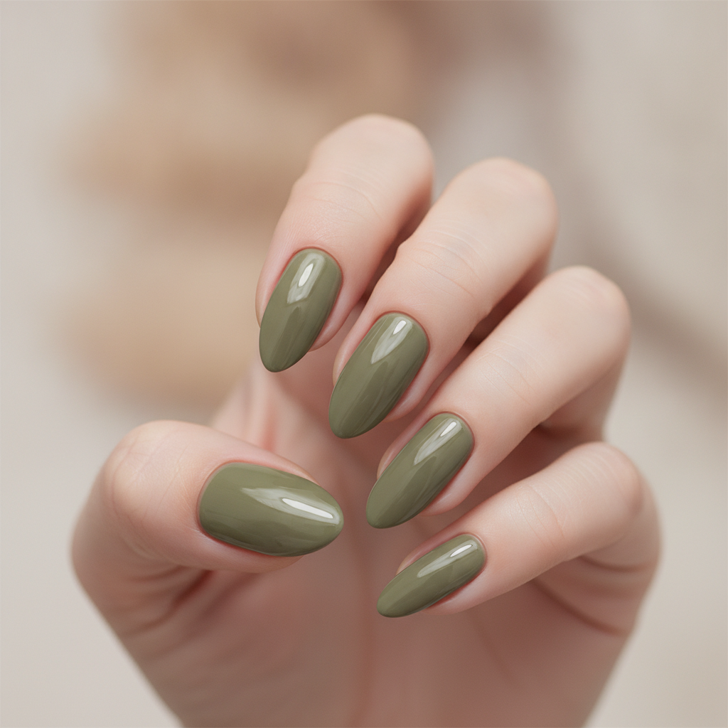Muted olive solid gloss