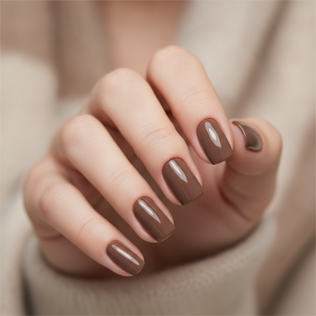 Short square mocha gloss