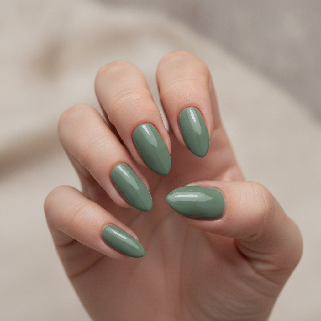 Glossy turf green solid