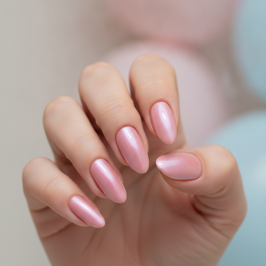 Pink base with soft chrome flash
