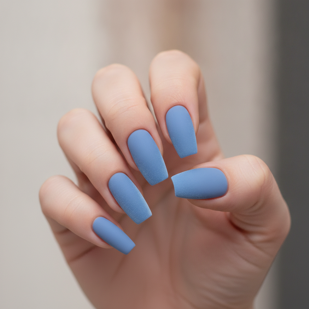 Matte baby-blue coffin