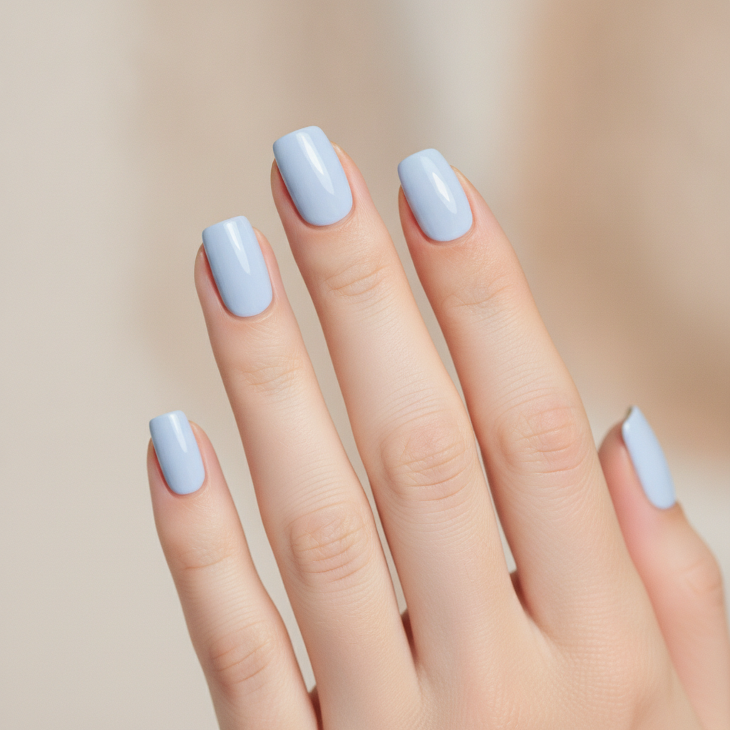 Short square everyday baby blue