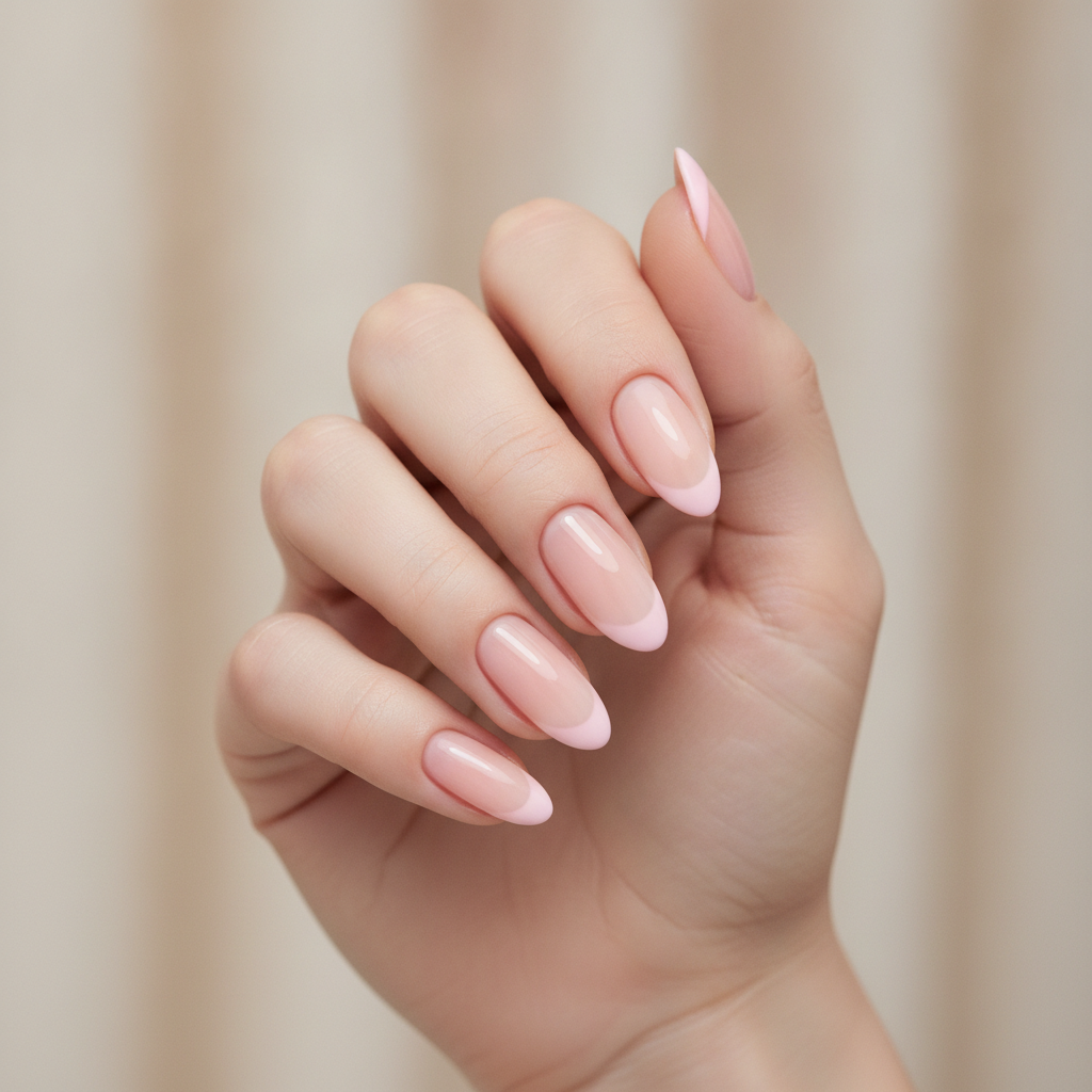 Baby pink French tips