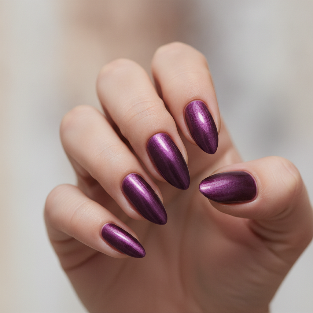 Deep purple with chrome flash