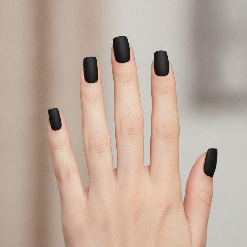 Short square matte black