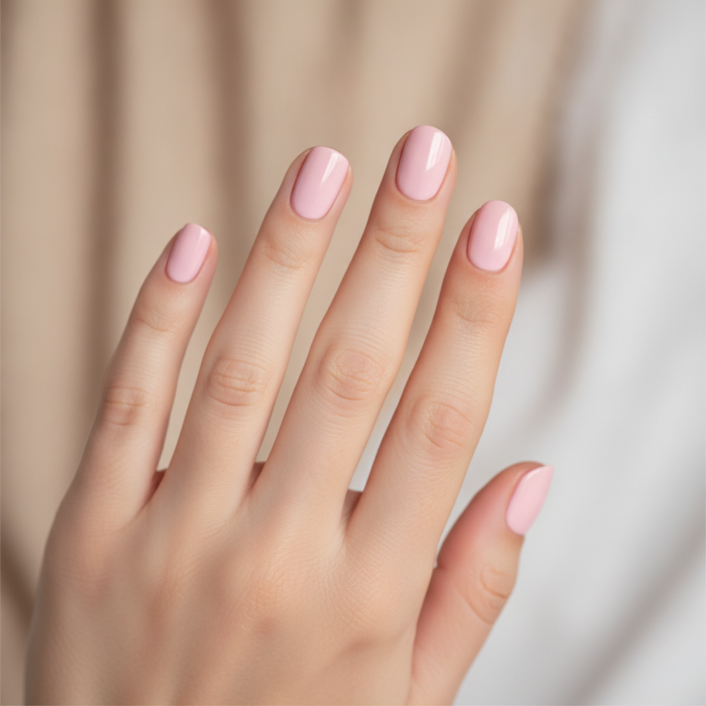 Classic round pastel pink