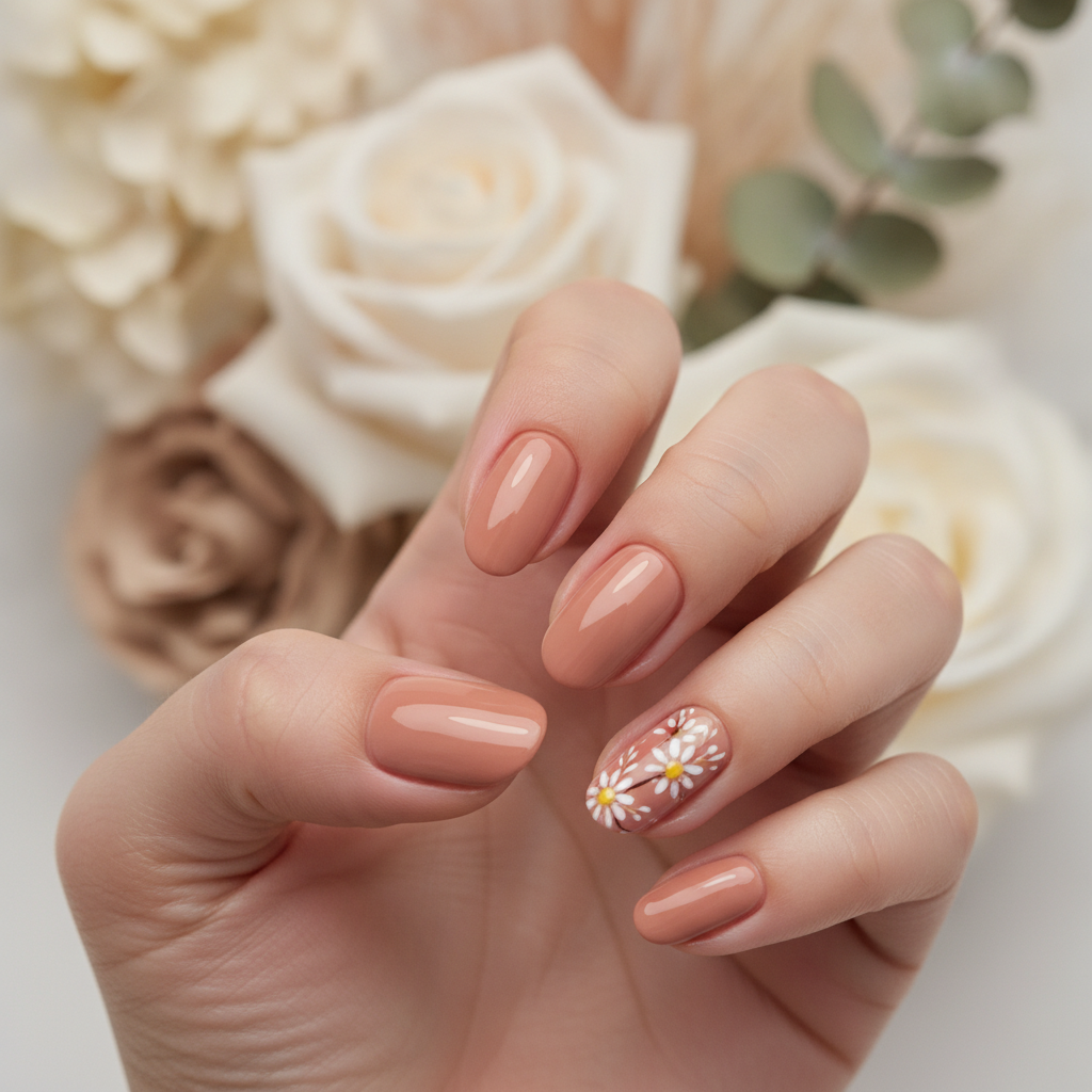 Nude with daisy accents